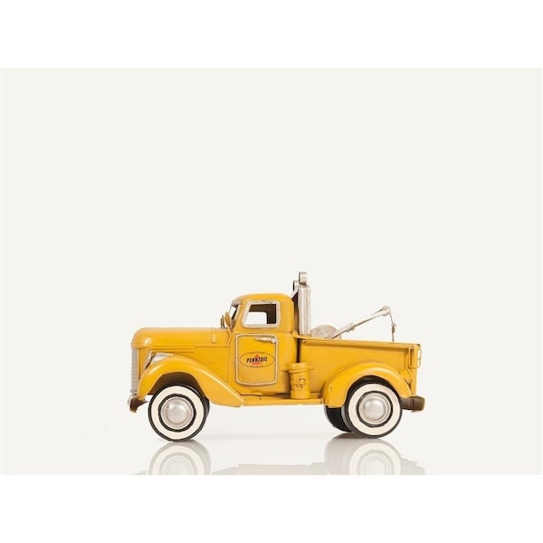 Old Modern Handicrafts 1926 Pennzoil Tow Truck Yellow Metal Handmade AJ110 - main
